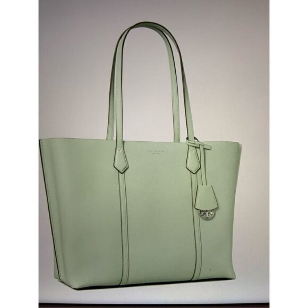 Tory Burch $378 Medium Pery Tote Meadow Mist NWT!